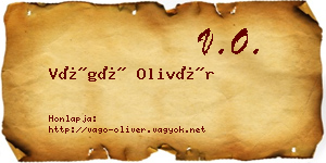 Vágó Olivér névjegykártya