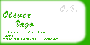 oliver vago business card