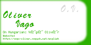 oliver vago business card